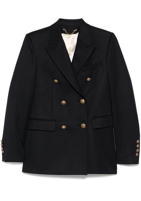 Dark blue double-breasted blazer - women GOLDEN GOOSE | GWP00829P00061950486